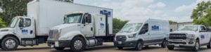 shipping and handling white trucks